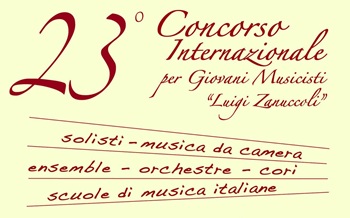 23° CONCORSO MUSICALE INTERNAZIONALE LUIGI ZANUCCOLI